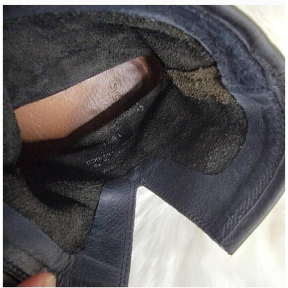 Frye Natalie Classic Short Engineer Leather Moto Boots Black 8.5 - Picture 8 of 13